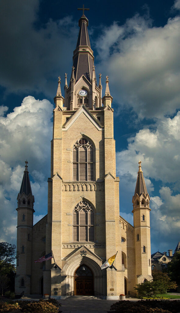 A church at the University of Notre Dame located in Indiana, USA. Photo by Dick Pratt