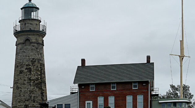 A lighthouse and gift shop at Lake Erie, Ohio, USA. Photo by Dick Pratt