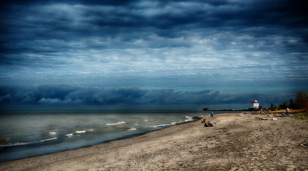 One of the lighthouses on Lake Erie. Cleveland, Ohio, USA. Photo by Dick Pratt