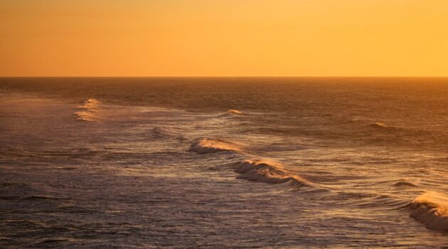The sea at sunset in Guincho, a beach in Lisbon, Portugal. Photo by Ivo Sousa Martins