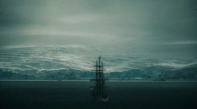 A ship in Antarctica. Photo by Matthew Stephenson
