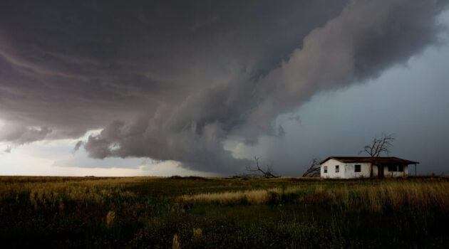 Storm clouds and rain band before a tornado. Brownfield, TX, USA. Photo by Steve Gribble