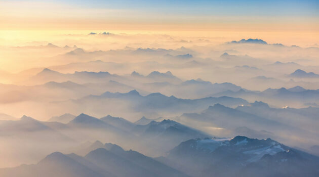The Swiss Alps from a bird's eye view. Switzerland. Photo by Andreas Slotosch