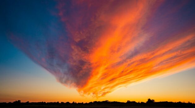 Beautiful cloud formation during a summer sunset in Michigan. Photo by Mike Cox