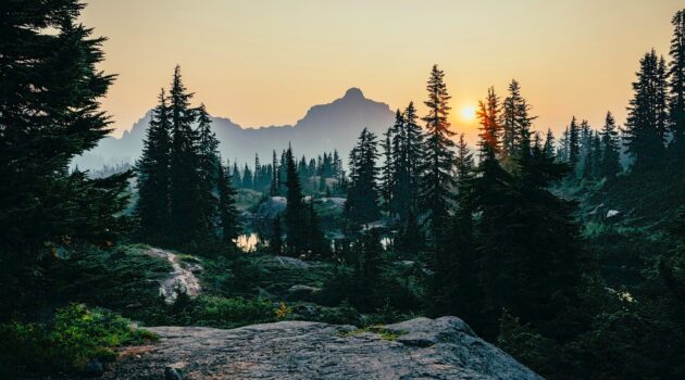 Smoky morning in Cascades. Rampart Lakes, United States. Photo by Sergei A