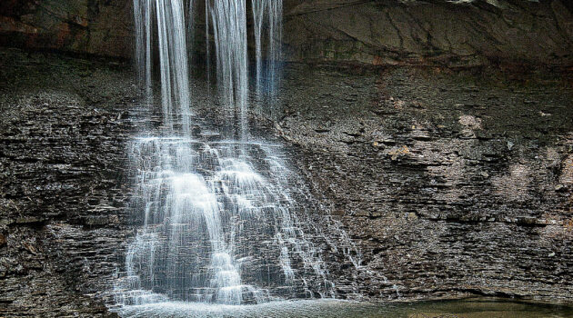 Blue Hen Falls close to Cleveland, Ohio. USA. Photo by Dick Pratt