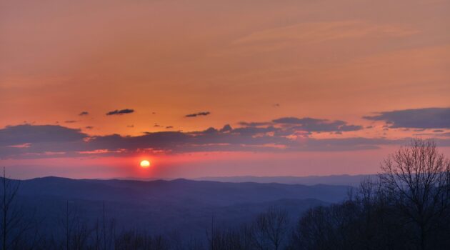 An early Spring Sunrise in the Blue Ridge Mountains. Photo by BGD