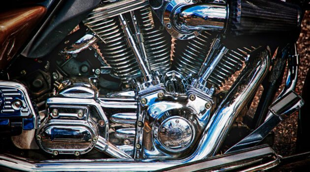 A Harley Davidson engine. Canton, Ohio, USA. Photo by Dick Pratt.