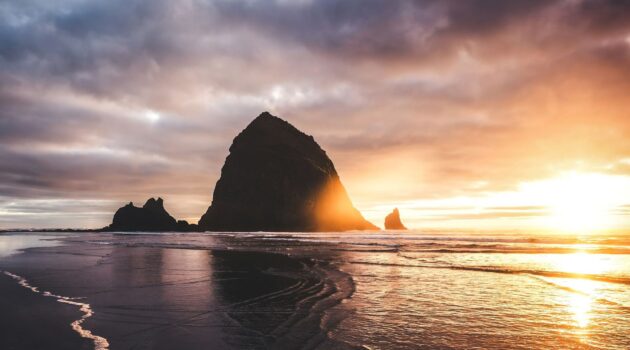 Sunset at Cannon Beach, OR, USA. Photo by Tim Mossholder