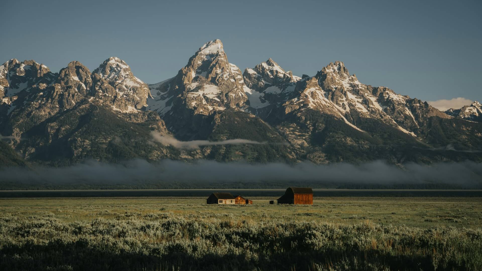 Grand Teton National Park just after sunrise. Photo by Brady Stoeltzing
