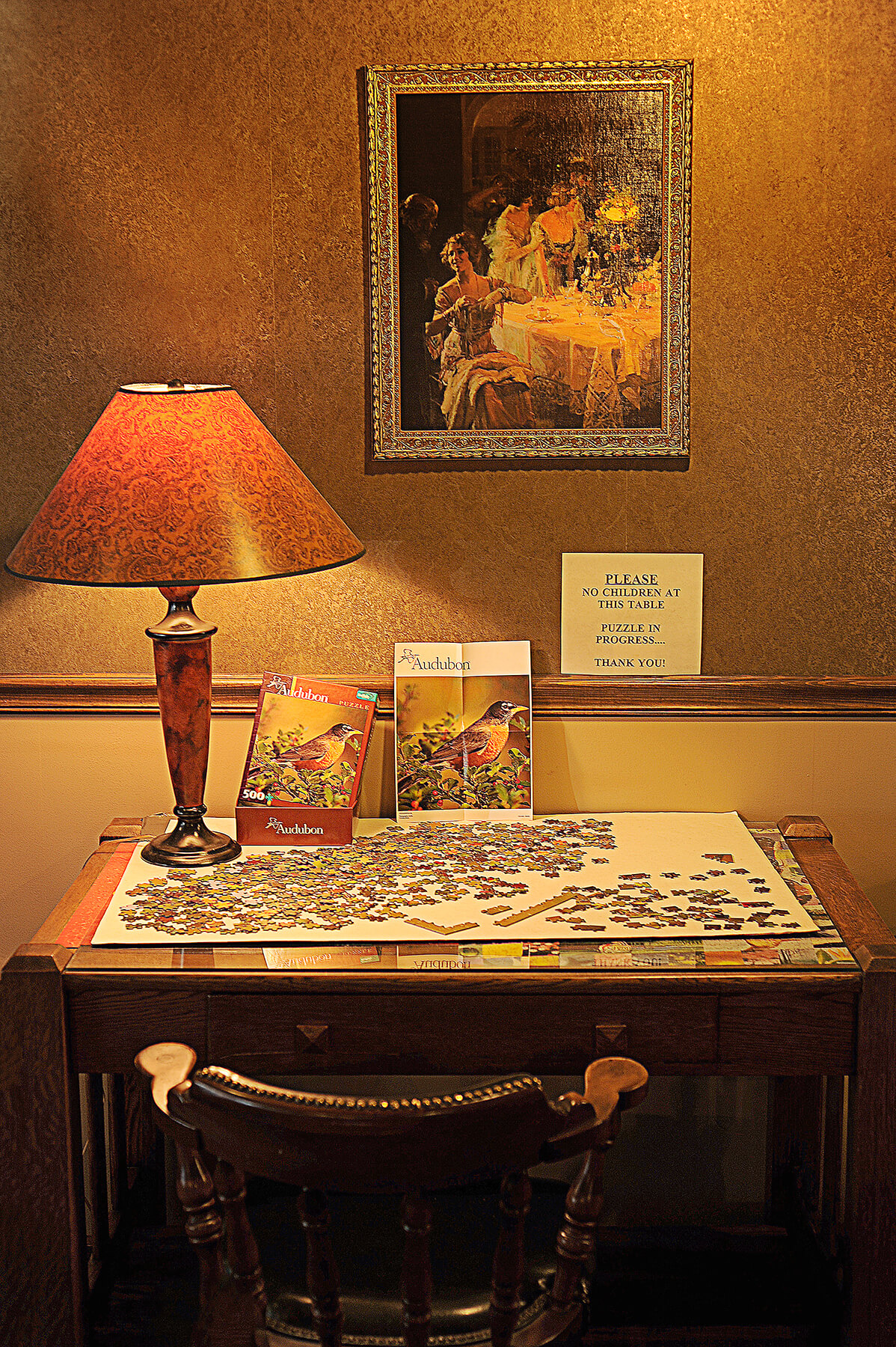 An old style gaming table. Dalton, Ohio, USA. Photo by Dick Pratt.