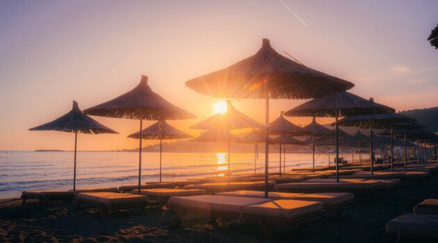 The beach at Shëngjin, Albania. Photo by Aldo Vukaj