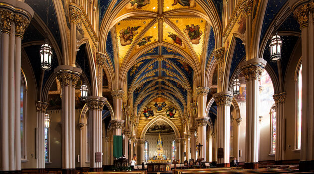 One of the churches at Notre Dame, Indiana, USA. Photo by Dick Pratt
