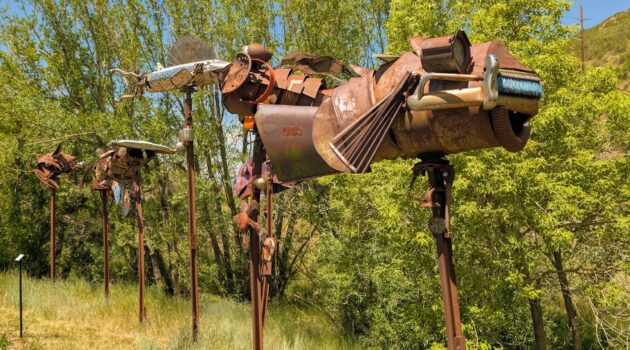 School of Fish sculpture in Park City Utah. Photo by BGD