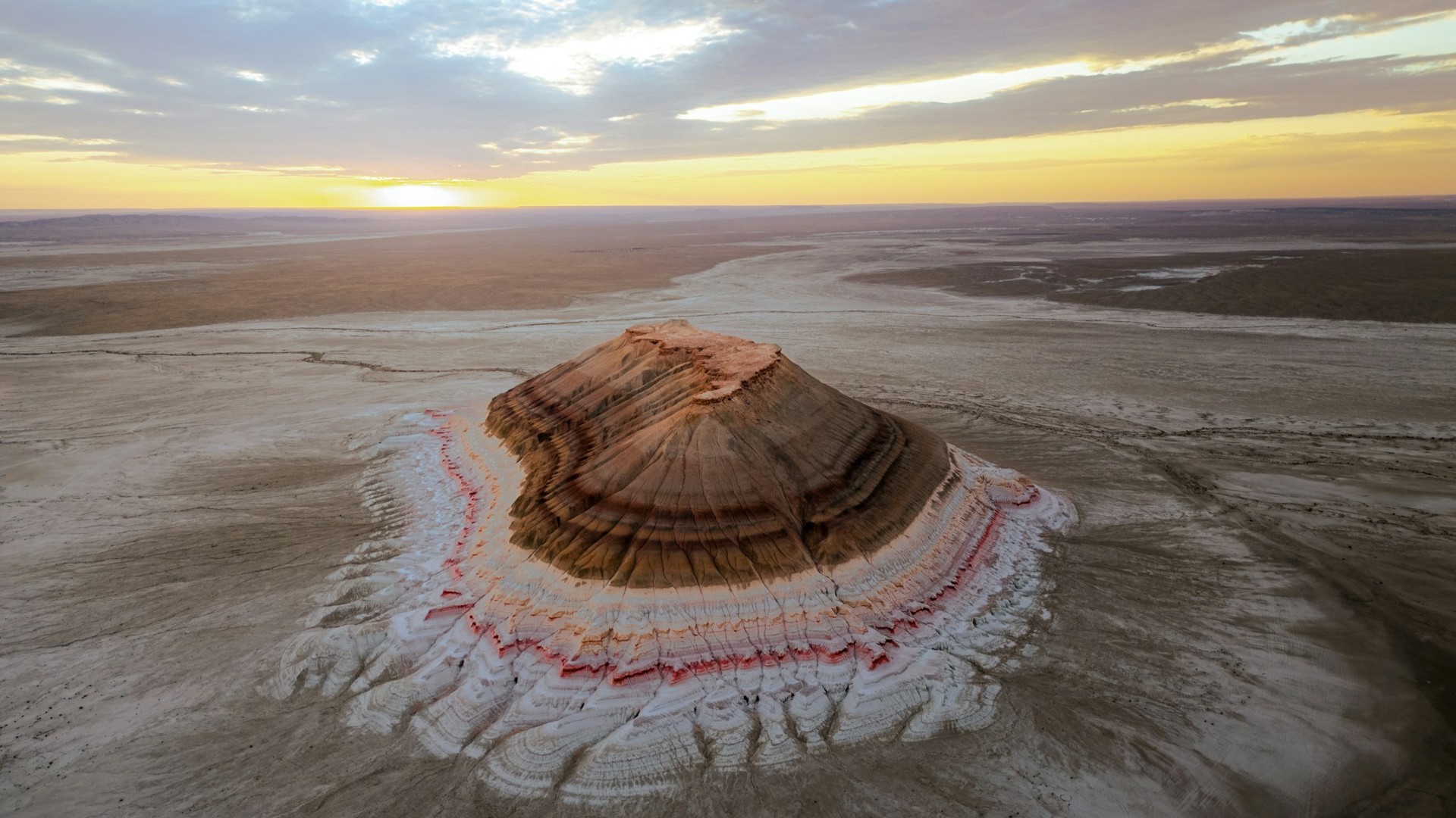 Layered desert mountain. Mangystau, Kasachstan. Photo by Kilic-Emre Akdag