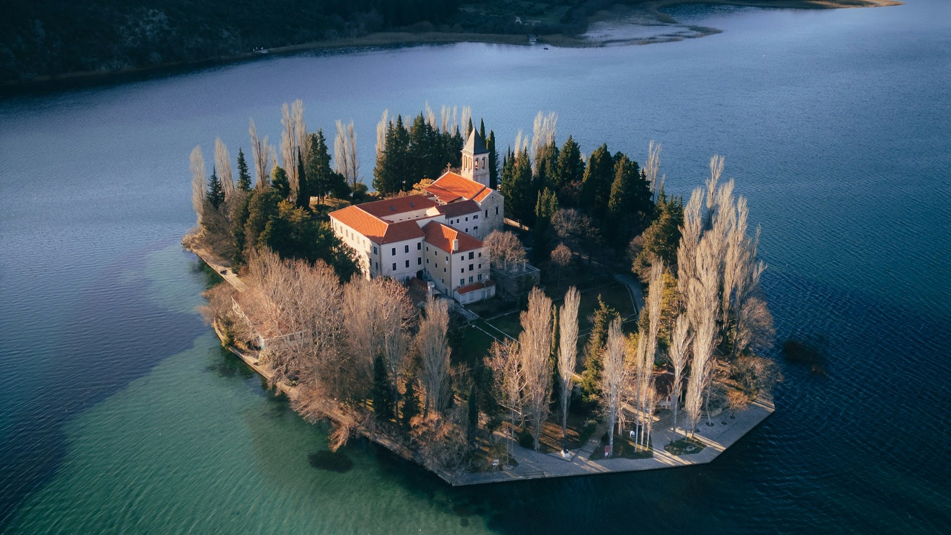 Visovac Monastery, Brištane, Croatia. Photo by Tobias Reich